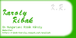 karoly ribak business card